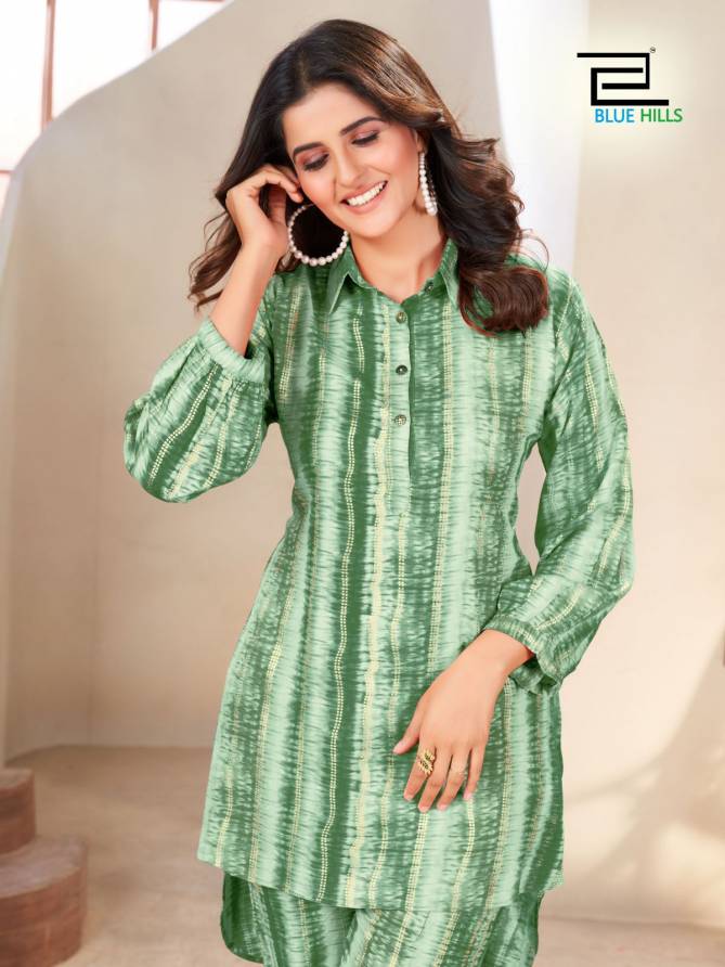 Poppins Vol 3 By Blue Hills Rayon Cord Set Ladies Top With Bottom Wholesale Online